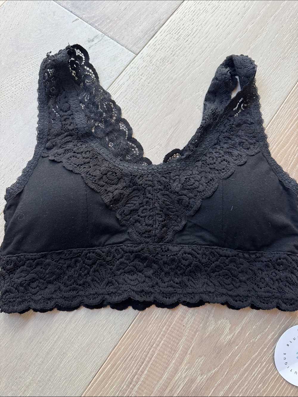 Wishlist Black Lace V-Neck Bralette